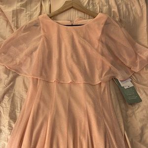 Pink shimmer midi dress